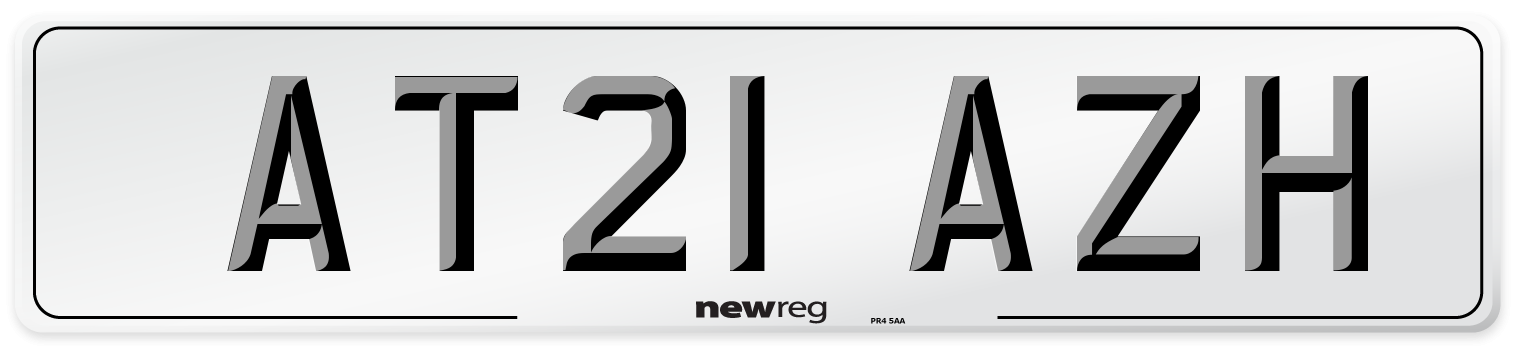 AT21 AZH Number Plate from New Reg